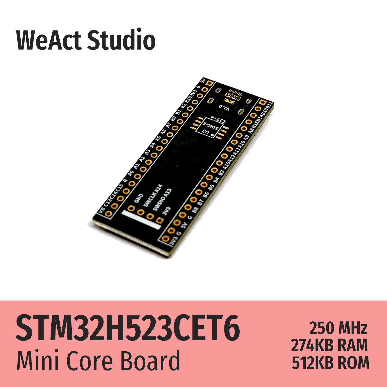 WeAct STM32H523CET6 STM32H523CE STM32H523 STM32H5 STM32 Core Board Demo Board