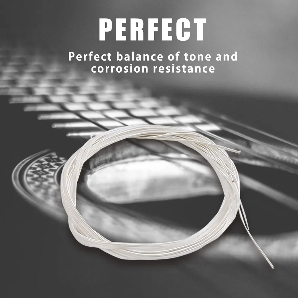 Nylon Dây Đàn Guitar Ánh Sáng Rõ Nét Cổ Điển Dây Bạc Mạ Đồng Phụ Kiện Nhạc Cụ 1-6 E B G D một E 6 Cái/bộ