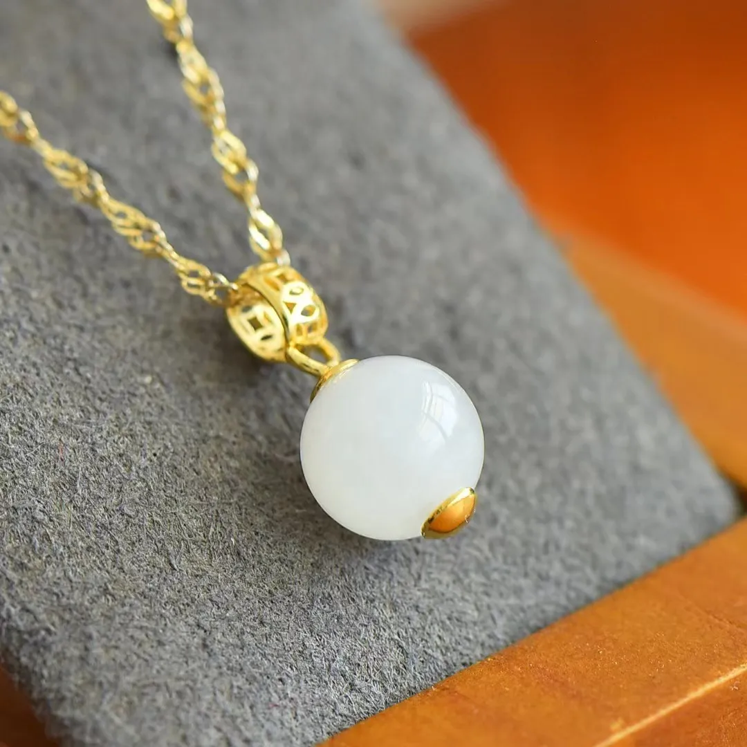 女性用スターリングシルバーとパールのネックレス,ペンダント,チェーン,ネックレス,チョーカー,925スターリングシルバー,tian jade