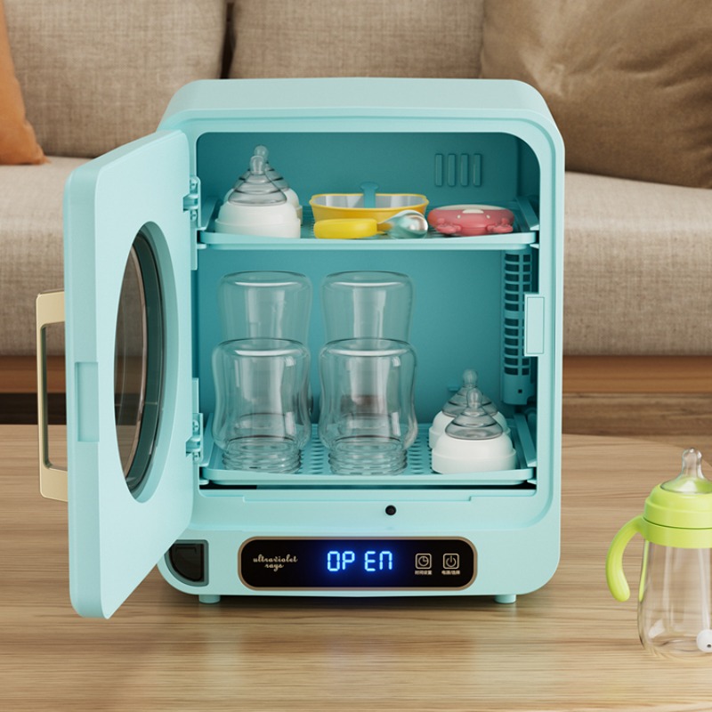Esterilizador de mamadeira com pasteurização, armário de desinfecção UV 23L, pote de desinfecção multifuncional para acessórios para bebê