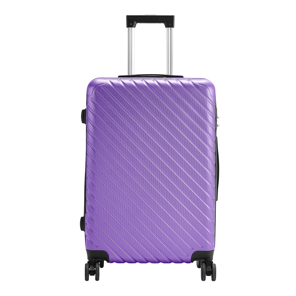 Purple Lightweight Hardside Travel Suitcase with Spinner Wheels 24"