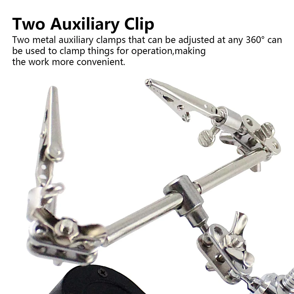 Multi-function soldering iron station Portable auxiliary clamp soldering iron with LED Magnifying glass Soldering repair tools