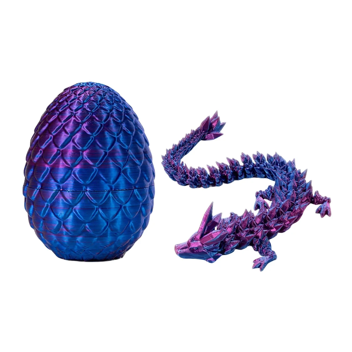 3D-gedruckter Drache im Ei, Kristalldrache mit Drachenei, lustige Heim- und Bürodekoration, chinesische Drachenfigur