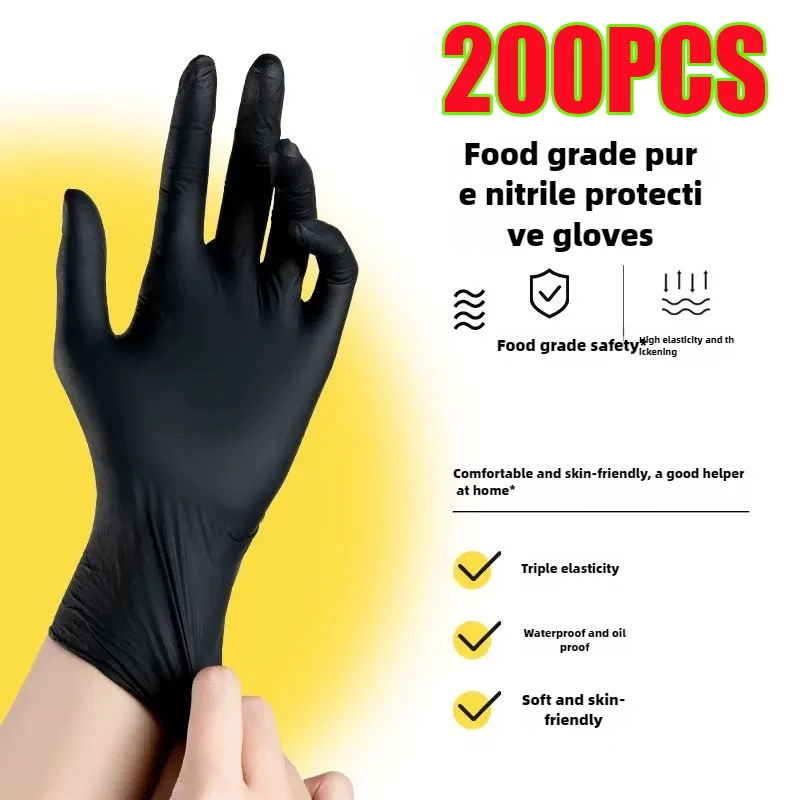 10-100PCS Latex Gloves Disposable Rubber Gloves Home Kitchen Cooking Tools Tattoo Washing Car Household Cleaning Work Gloves