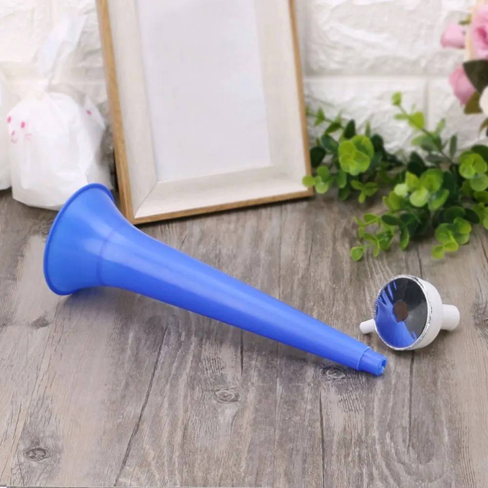 1x Cheer ฮอร์นพลาสติกเกมฟุตบอลแฟนเชียร์ลีดเดอร์ Props Vuvuzela ฟุตบอลกีฬา Tournam เด็กทรัมเป็ตสีสุ่ม