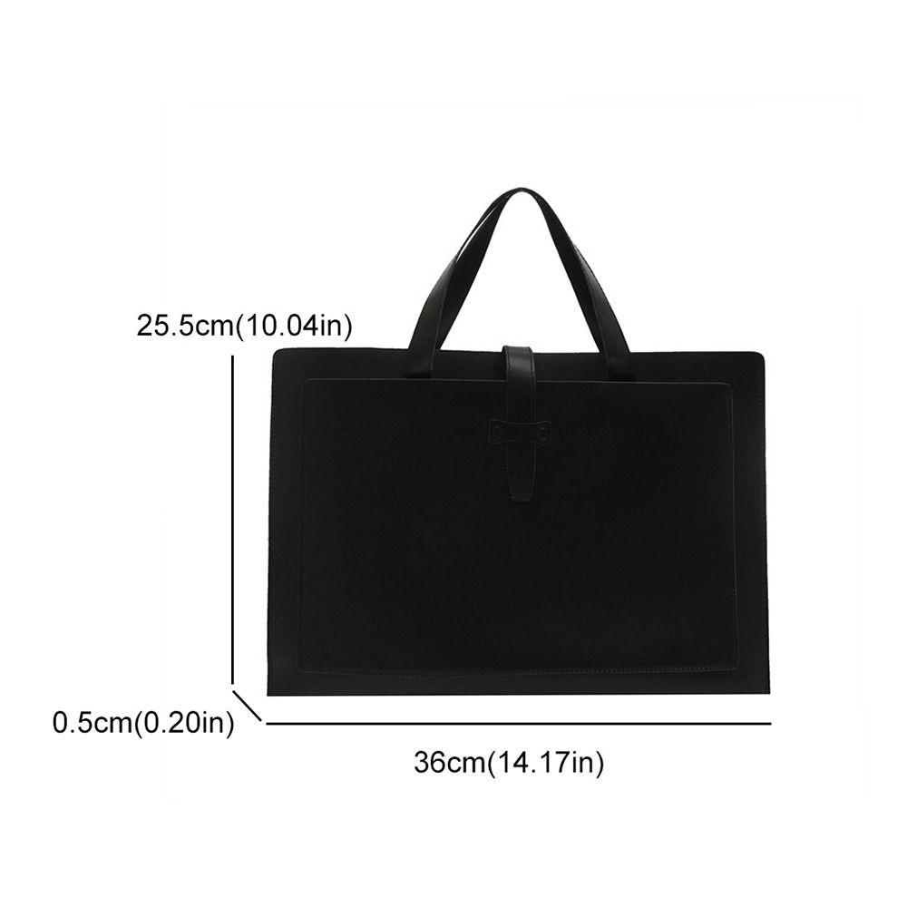 New Solid Color File Tote Bag PU Leather Office Briefcase Casual Business Laptop Handbag Travel