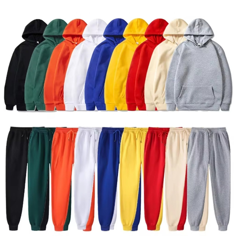 Combinaisons de sport pour hommes, survêtement à la mode, sweat à capuche + pantalon, ensemble deux pièces, sweat-shirt décontracté, pantalon de survêtement, vêtements pour hommes