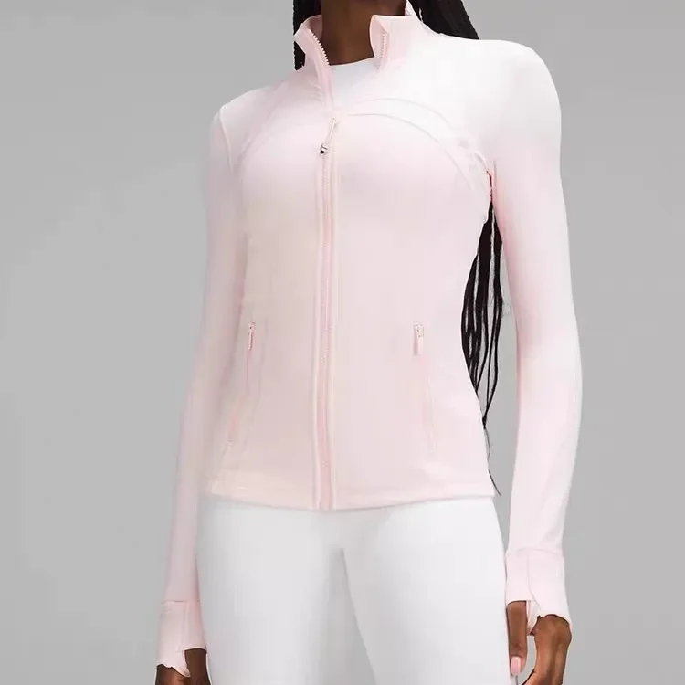Slim-fit trainingsjack met ritssluiting voor dames - Fitnesshardlooptop met lange mouwen voor joggen en sporten