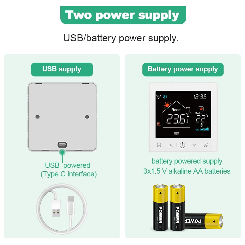 Tuya Smart Home Wifi Heizung Thermostat Drahtlose Batterie Kessel Wasser Heizung Digitale Temperatur Controller Alexa Google Hause