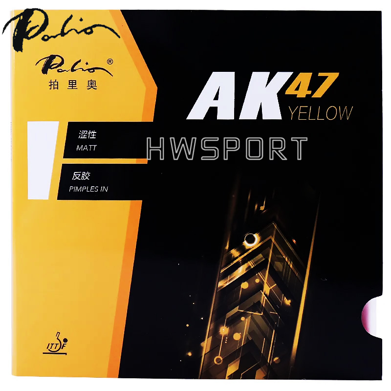 PALIO AK 47 feuille de caoutchouc de Ping-Pong Non collante en caoutchouc de Tennis de Table AK47 rouge bleu jaune