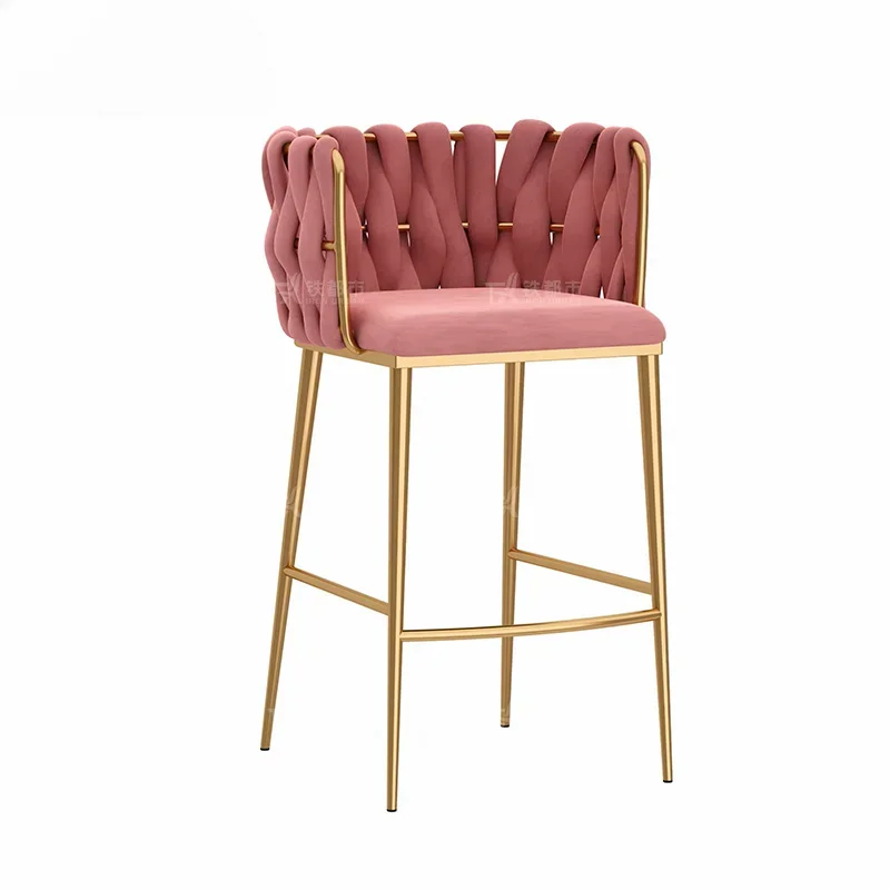 Modern Counter Bar Stools - Nordic Office Replica Designer Seating Reception High Metal Chair Minimalist Tabouret De Bar