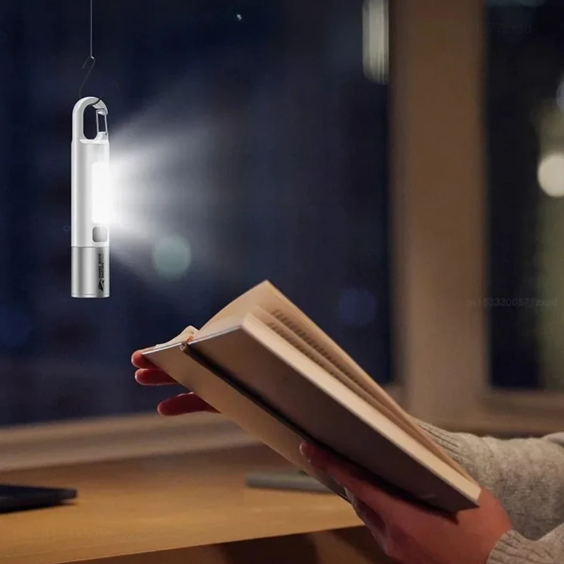 Xiaomi-linterna de luces fuertes para exteriores, linterna de emergencia para acampar, hogar, alto brillo, multifuncional, recargable con luz lateral
