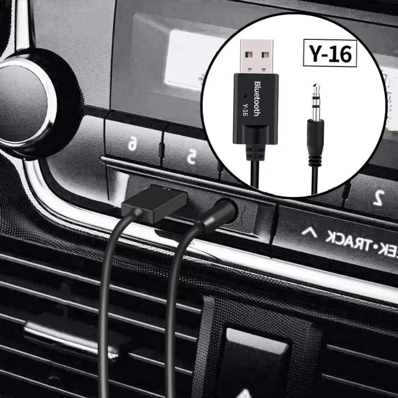 VIKEFON Bluetooth 5.0 Audio-Empfängerkabel verwandeln USB-Empfänger-Dongle 3,5 mm AUX-Buchse Drahtloses Auto-Musik-Adapterkabel