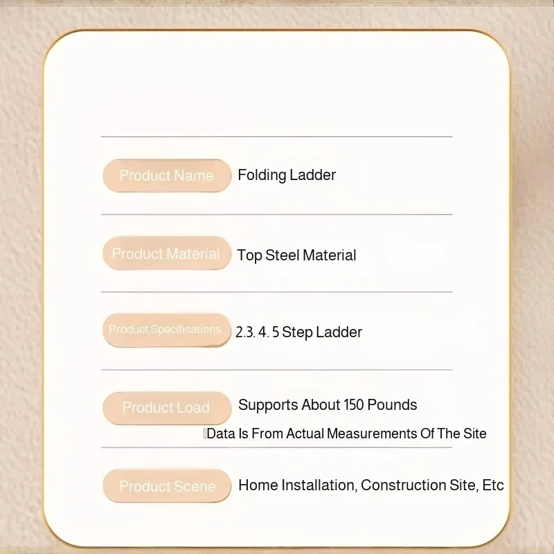Multipurpose Home Ladder Folding Retracting Household Stable Flower Stand Ladder Thickened Herringbone Ladder Environmentally