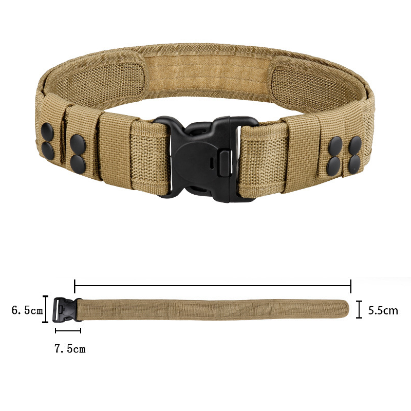 Cinturón táctico militar para hombres, compatible con caza al aire libre, senderismo, 5cm de ancho, hebilla de liberación rápida resistente, correas de lona de nailon