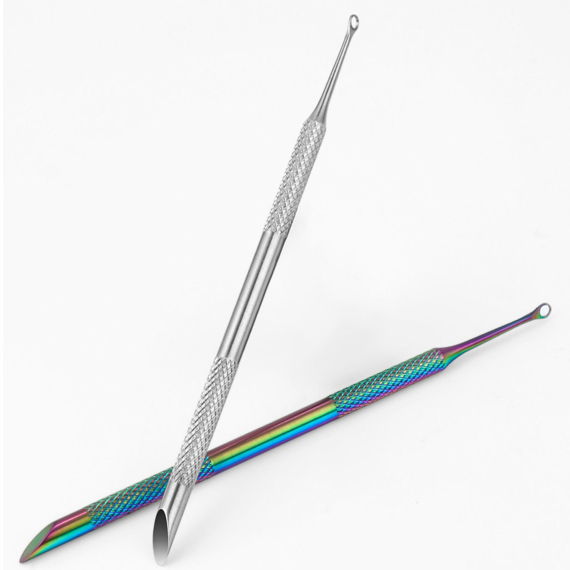 Círculo de uñas, cabezal biselado, empujador de cutículas de acero inoxidable, tableta de lijado para decoración de uñas, palos de manicura, herramienta para accesorios de uñas de salón