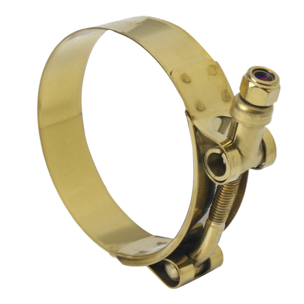 (レインボー&ゴールド) 1.75インチ～3.75インチ ネオクローム調整可能ステンレススチールホースクランプキット 53mm～105mm