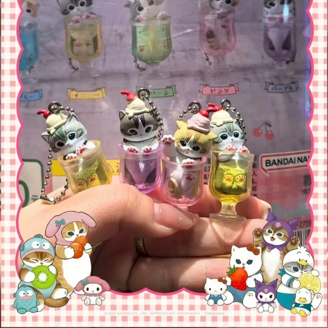 Mufosand Eis Katze Blind Box 5pc Kawaii Dessert Schlüsselbund Set Nette Anime Figur Sammeln Anhänger Kind Spielzeug Überraschung geschenk
