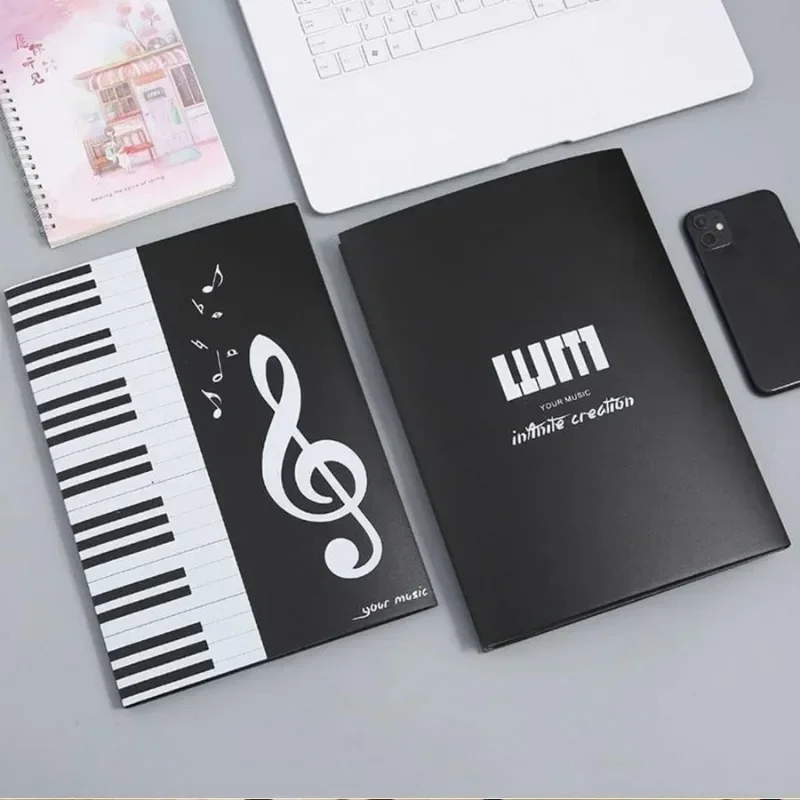 4 Pages Expand Music Folder A4 6 Pockets Music Storage Sheet Big Piano Score Folder Writing Modification Modify Sheet Music