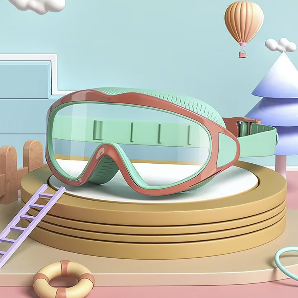 Óculos de natação infantis; antiembaçante e anti-ultravioleta; óculos de natação de grande angular; óculos de piscina infantis impermeáveis; sui