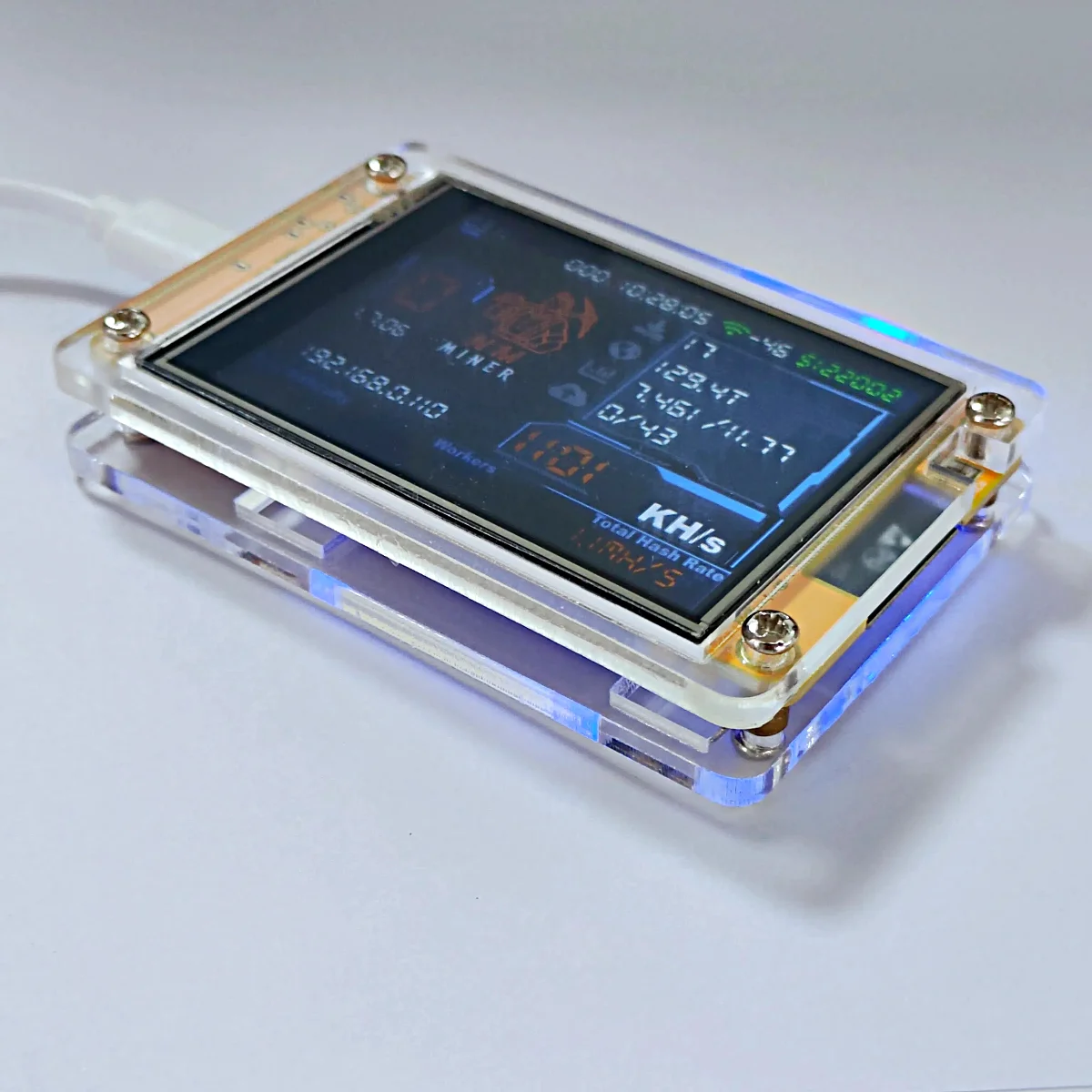 NMMiner NerdMiner CYD Hashrate 960KH/s 2.8 polegadas Barato Yello Display Lucky Miner ESP32-2432S028 Crypto Solo Lottery Bitcoin DROOM