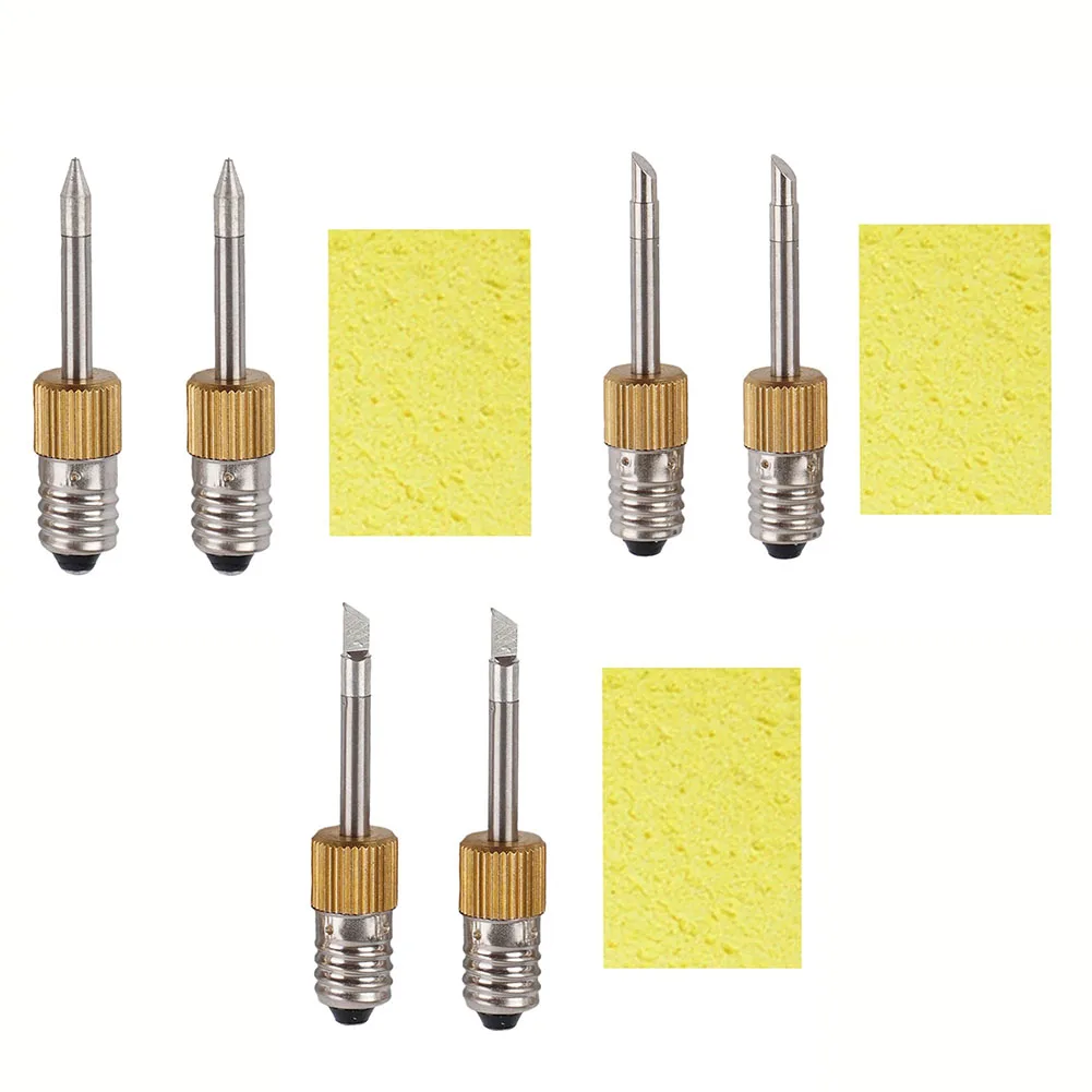 2 Stuks Soldeerbout Tip + 1 Pc Spons E10 Interface Lassen Tips USB Soldeerpunt Soldeergereedschap Set B C K Type