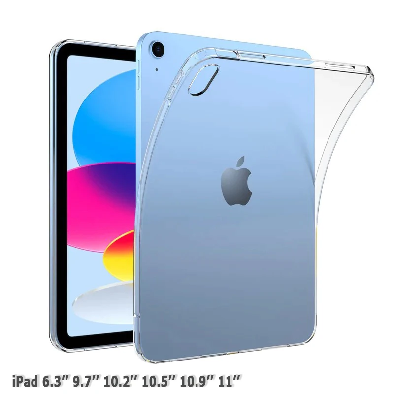 Funda transparente ultrafina para iPad Mini 6 Pro 11 2024 Air 6 5 4 10,9 pulgadas 11 pulgadas 2022 10,2 7 8 9a 10a generación Air 3 Pro 10,5