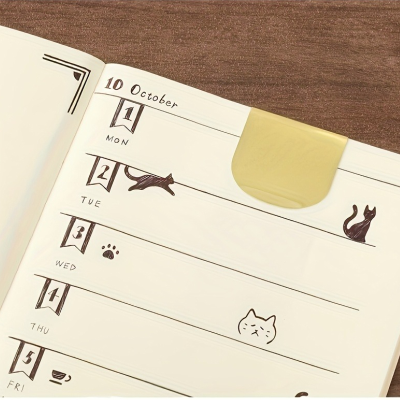 1pc Three-in-One Cat Lover Template Ruler - 20+ Cute Cat Designs Bookmark & Double-Sided Ruler, Perfect Gift for Diary, Planner