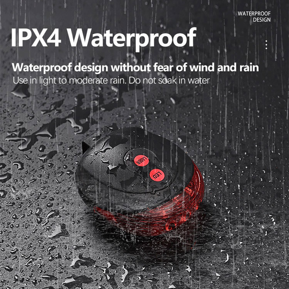 Tylne światło roweru Czerwone tylne światło LED Nocne światło ostrzegawcze Tylne światło rowerowe Łatwa w montażu latarnia na akcesoria rowerowe