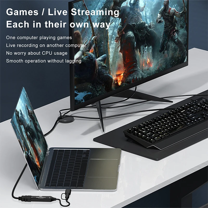 Type C USB 3.0/2.0 Video Capture Card HDMI-compatible 4K 30Hz MS2130 Game Grabber Record for Switch Xbox PS4/5 Live Broadcast