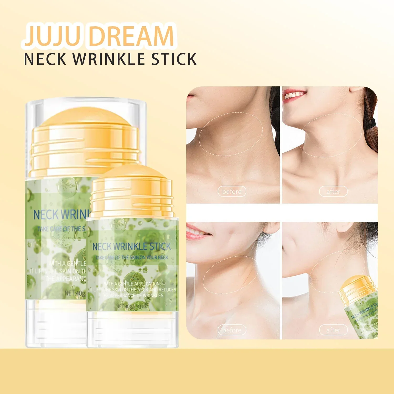 Stick para rugas no pescoço – Cuidados com as mãos e pescoço, suave e de baixa irritação, clareador, cuidados com a pele DIY, certificado, unissex, para todos os tipos de pele