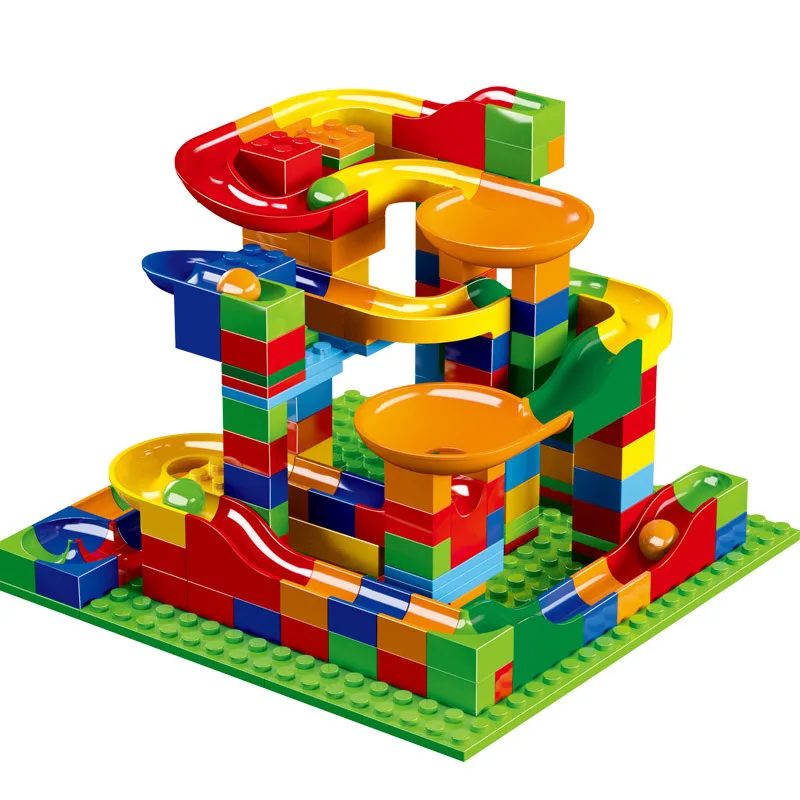 Slide versátil para crianças micro partículas diy montagem bola modelo bloco pista quebra-cabeça diversão bloco infantil brinquedos