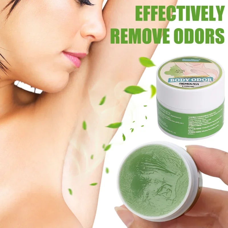 Elimina eficazmente el olor del sudor corporal, agente antitranspirante, desodorante, elimina el olor de las axilas, aceite refrescante, crema para el cuidado de la piel corporal, 10g