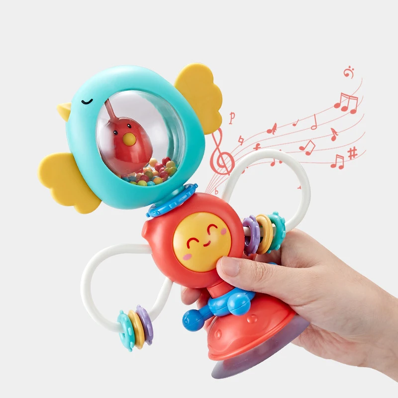 ดูดถ้วย Spinner เก้าอี้สูงของเล่นเด็ก 6 12 เดือนหมุน Rattle Sensory ของเล่นสําหรับทารกเกมการศึกษาของเล่น 1 2 3 ปี