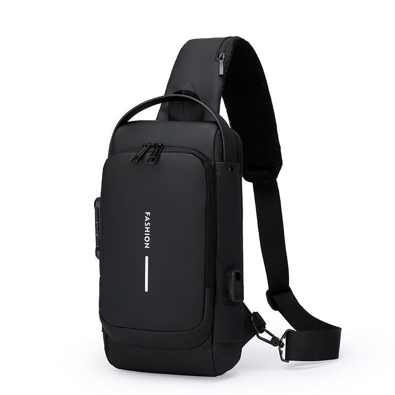 Multi-function Password Lock Men Chest Bag Anti-theft Outdoor Small crossbody bag For Men Phone money shoulder bag