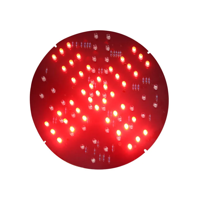 Round Shaped Red Cross Green Arrow PCB Board With High Brightness LED For 200mm LED traffic light