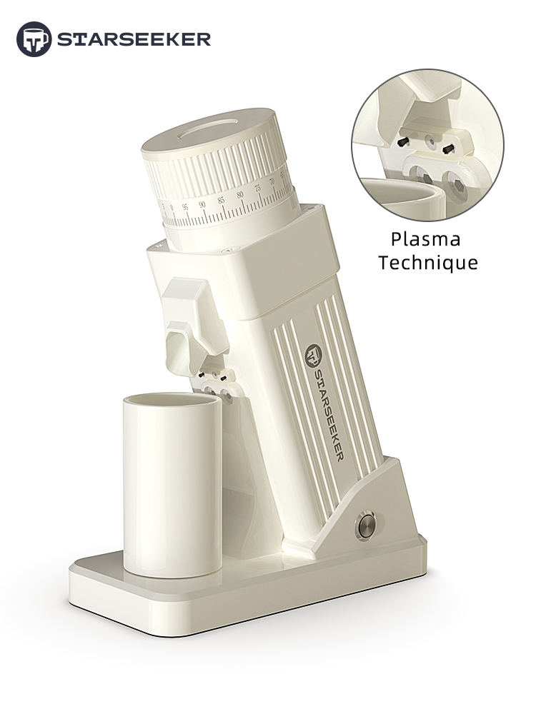 STARSEEKER E55 Macinacaffè elettrico 55MM Cono per caffè espresso sbavatura Regolazione continua della finezza Macinacaffè freddo Nastro nero