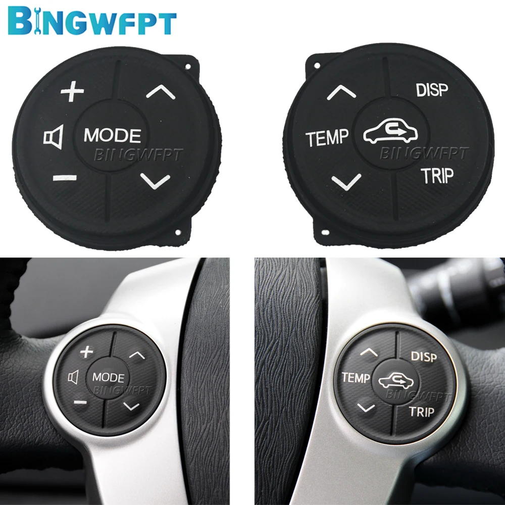 (Trái + Phải) Vô Lăng Công Tắc Bảng Điều Khiển Cao Su Dành Cho Xe Toyota Prius Prius C Aqua Bộ Điều Khiển Nút Bấm