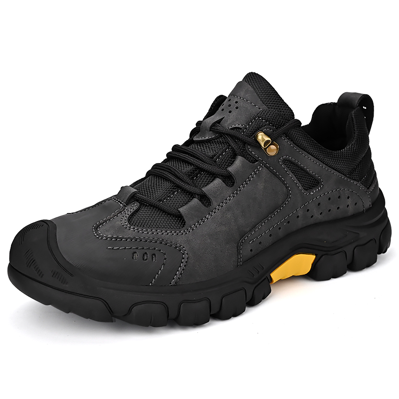 HIKEUP confortable hommes Trekking baskets hommes chaussures imperméable semelle en caoutchouc haute qualité chaussures de randonnée résistant à l'usure antidérapant