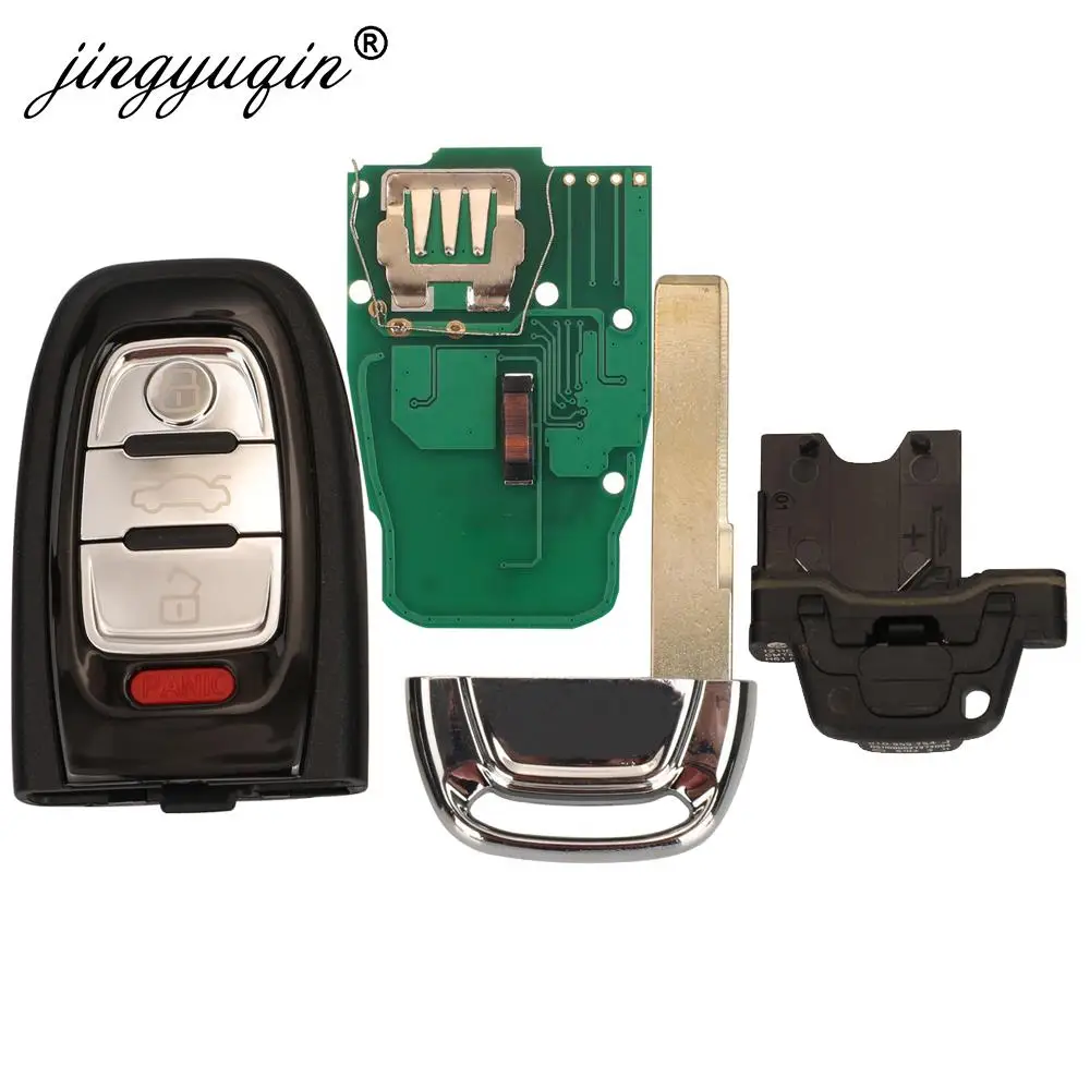 Jingyuqin-llave remota inteligente Semi sin llave, 3/4BTN, 315MHz/433MHZ/868MHZ, 8T0, 959, 754C, para Audi Q5, A4L, A5, A6, A7, A8, RS4, RS5, S4, S5