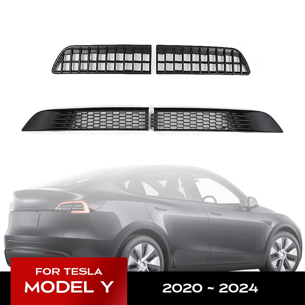 Para Tesla Model Y 2020-2024, parachoques inferior de coche, red antiinsectos, cubierta de rejilla de ventilación interior a prueba de polvo, entrada frontal a prueba de insectos