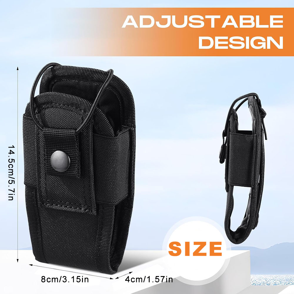 Fondine radio universali per gilet da cintura da servizio Custodia MOLLE per radio Borsa tattica per walkie-talkie per caccia, campeggio, avventure