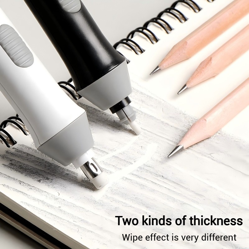 Tenwin Adjustable Electric Rubber Eraser With Rubber Refills Battery Power For Sketch Drawing Erasing School Stationery Supplies