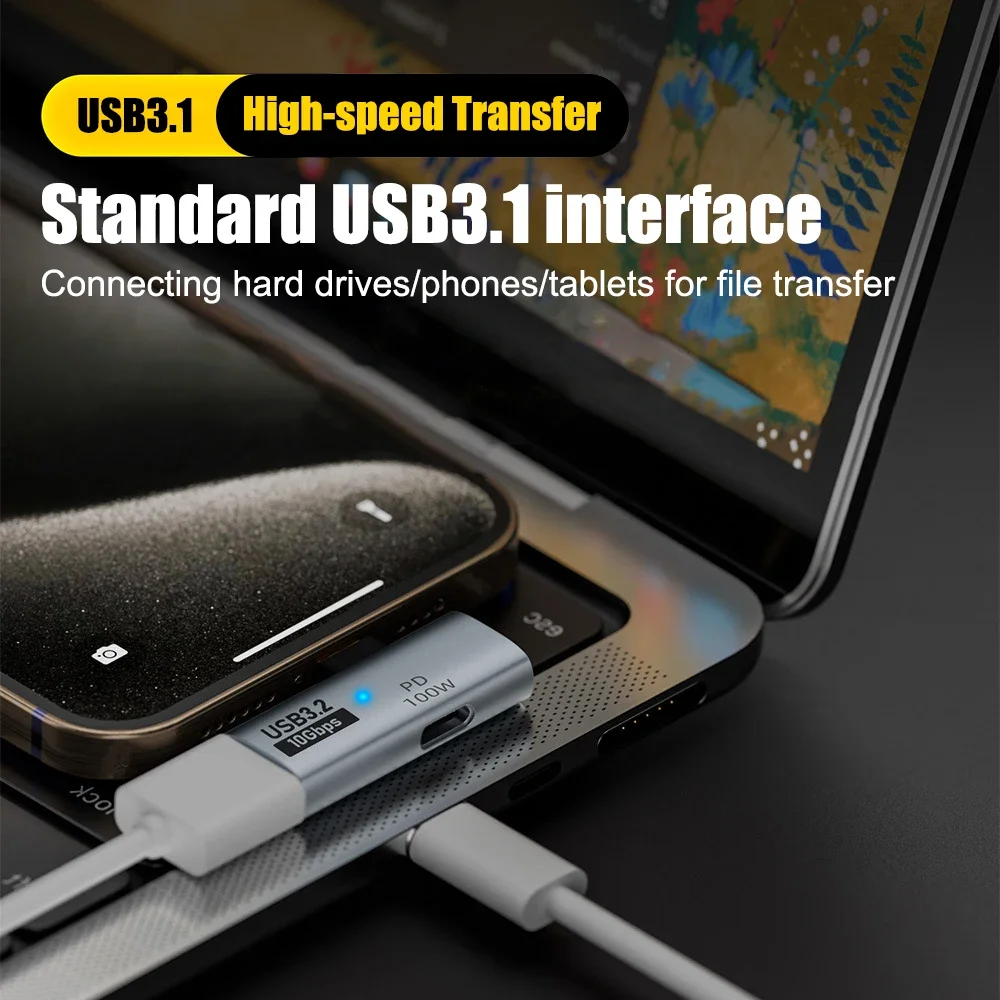 Adapter słuchawkowy i ładowarka USB C Adapter audio 1 na 2 wyjścia typu C z szybko ładującym się rozdzielaczem USB C PD100W do iPhone'a