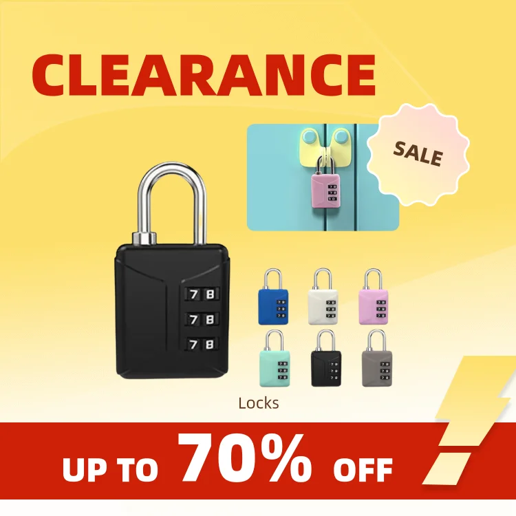 Clearance_1pc  Password Lock Combination Lock 4 Digit Make Of Plastic Outdoor Waterproof  Padlock For School Gym Locker, Sports 