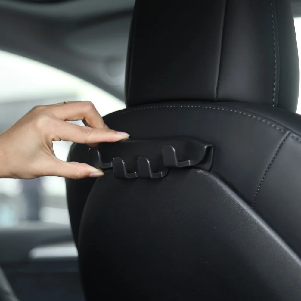 For Tesla Model Y S X 3+ Seat Backrest Hook Rear Trunk Hook Seat Button Model 3 Highland Tesla Cargo Grocery Shopping Bag Holder
