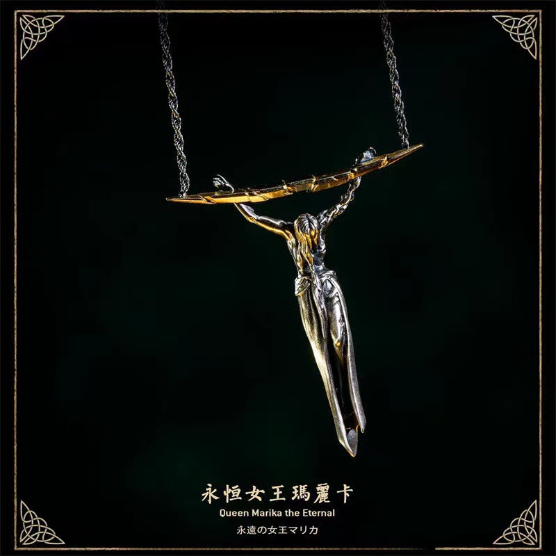 Star Forged Elden Ring Merchandise Eternal Queen Maria Pendant Necklace Accessories Gift for Friends