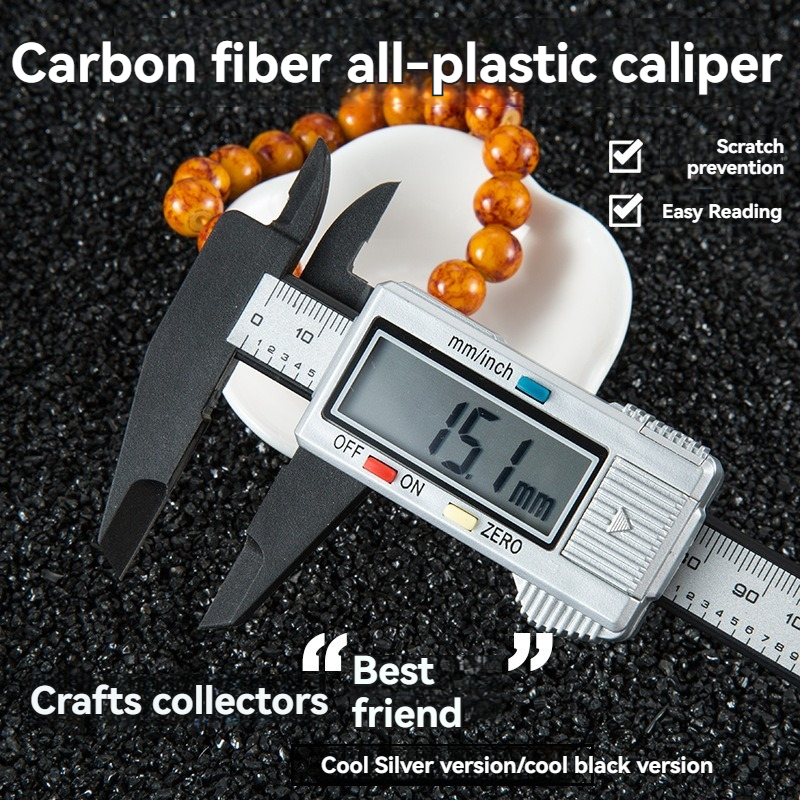 Calibrador Digital electrónico de 150mm y 100mm, calibrador Vernier con esfera de fibra de carbono, micrómetro, herramienta de medición, regla Digital
