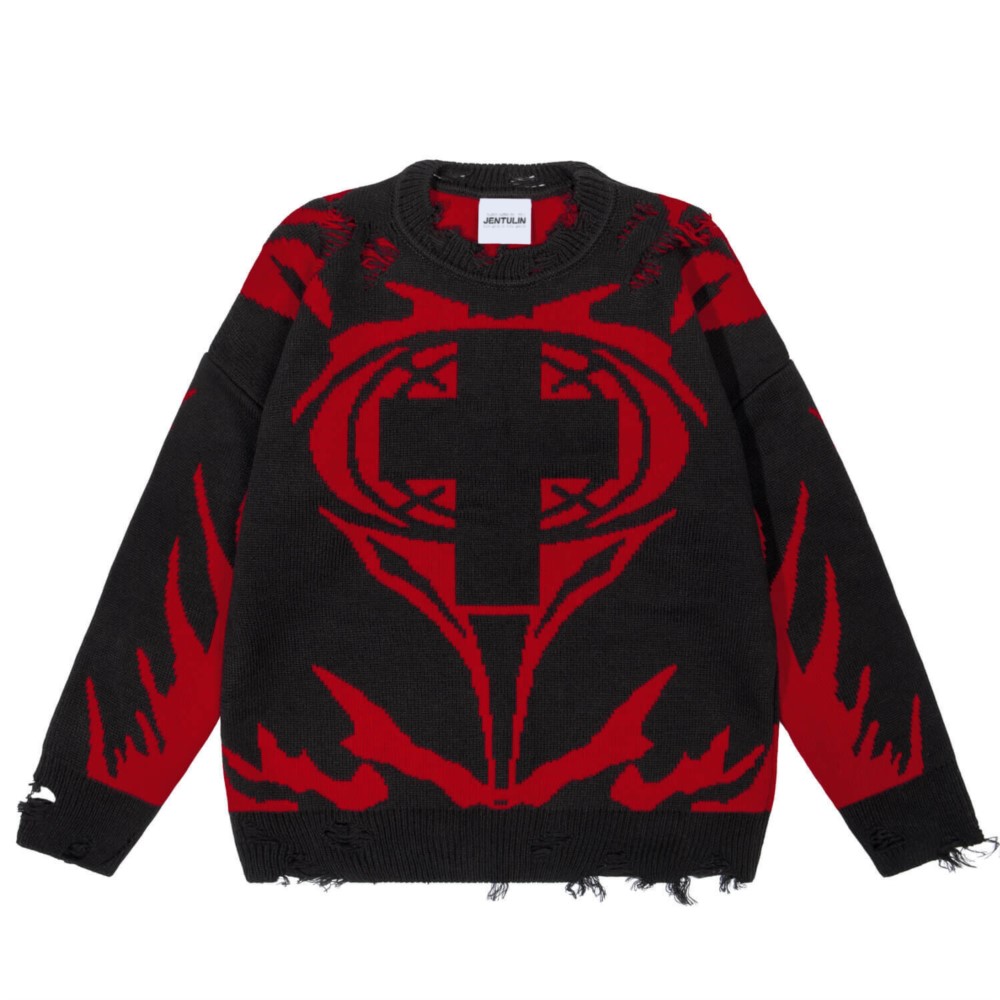 Suéter nuevo pedido gráfico para hombre, jersey de invierno tejido, Tops de manga larga, moda Hip Hop, jersey Harajuku, abrigo, ropa de calle Y2k