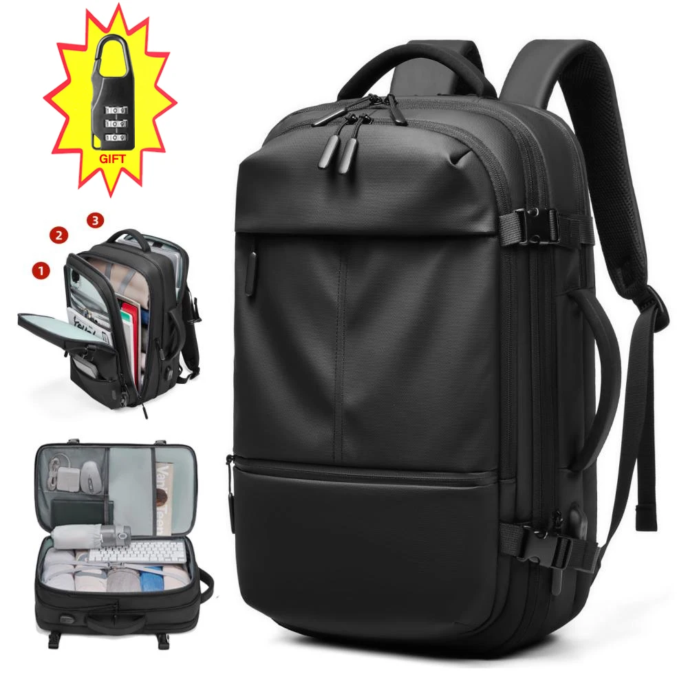 XOKY Mochila de viaje grande para negocios Mochila expandible para computadora portátil de 17,3 pulgadas con cerradura antirrobo 2303
